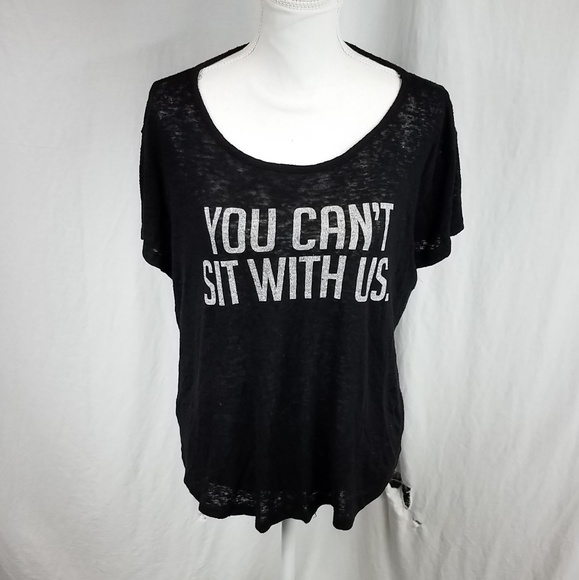 Forever 21 Tops - Forever 21+ Black Knit "You Can't Sit With Us" Tee